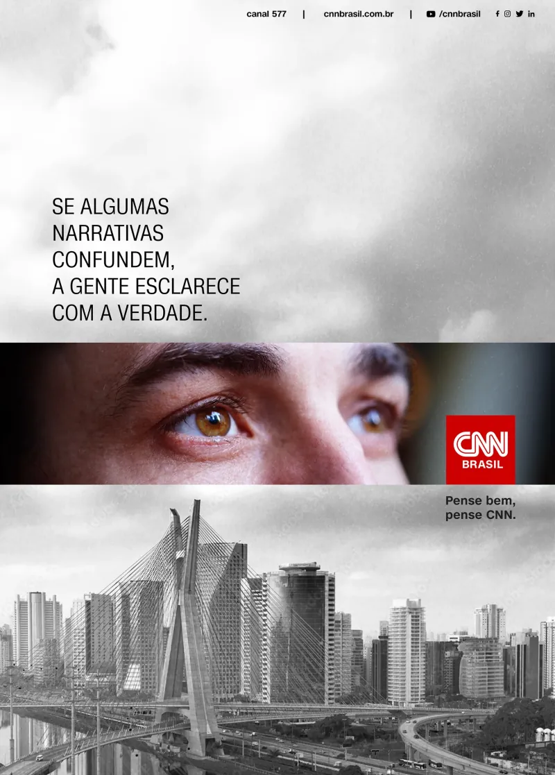 CNN Brasil ad, “Análises que fazem pensar”